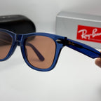 Ray-Ban Wayfarer Crystal Blue RB 2140 6587/C5 (Taille 50-22)