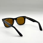 RAYBAN RB2140 Noir transparent (Black Crystal)— Original Wayfarer inclinée