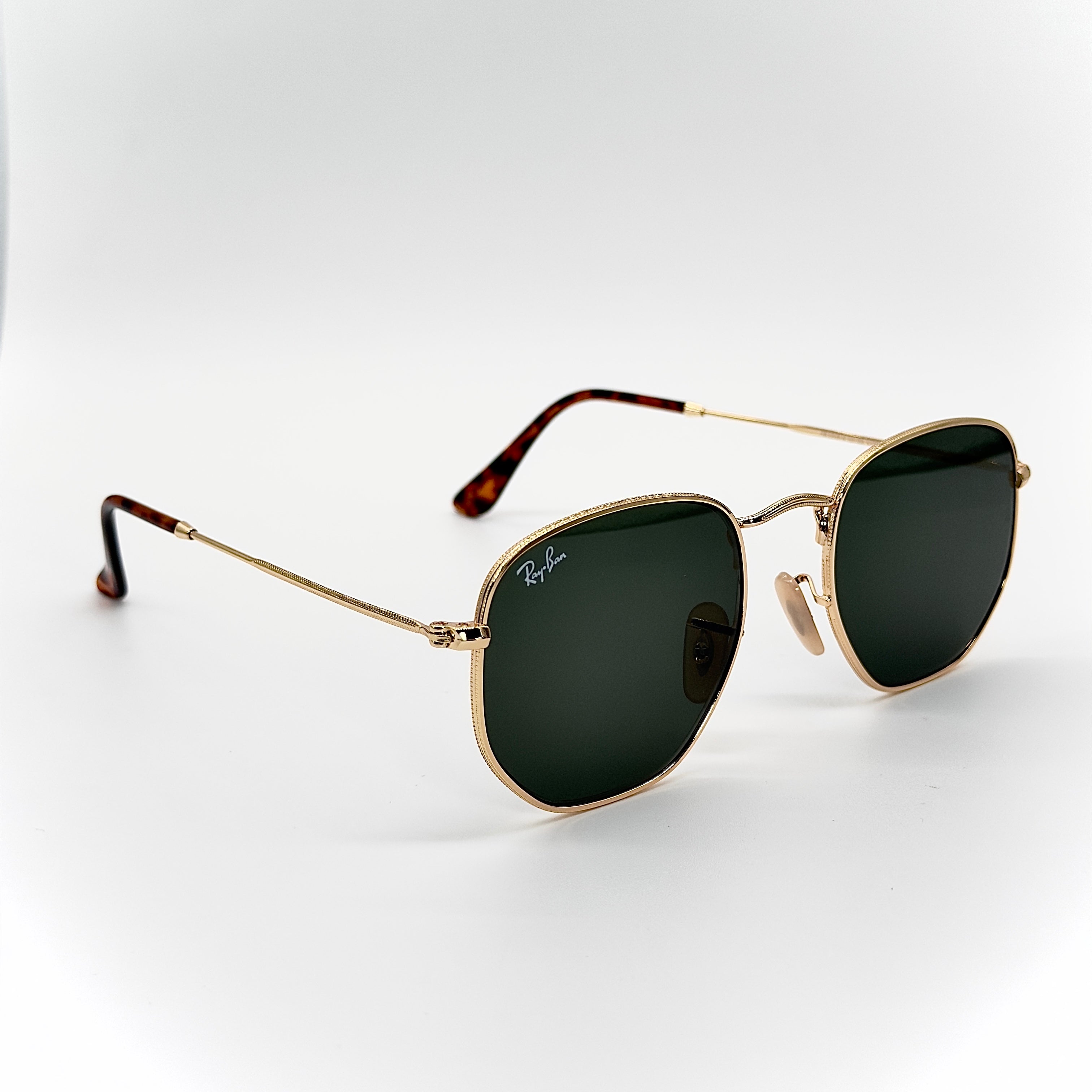 Ray-Ban RB3548-N Hexagonal Gold / Verre G15– Authentic
