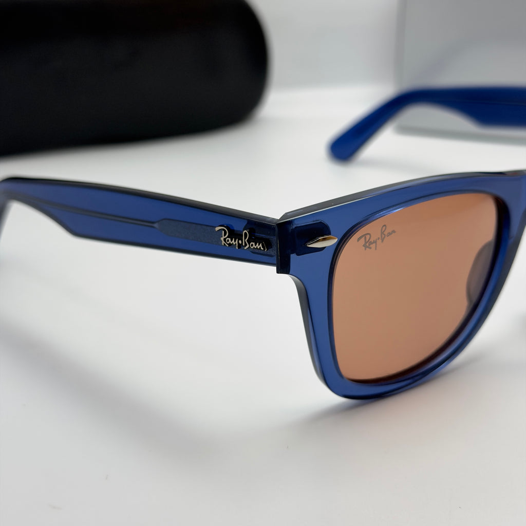 Ray-Ban Wayfarer Crystal Blue RB 2140 6587/C5 (Taille 50-22)